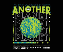 Load image into Gallery viewer, Green &amp; Blue Another Planet Graphic Tee
