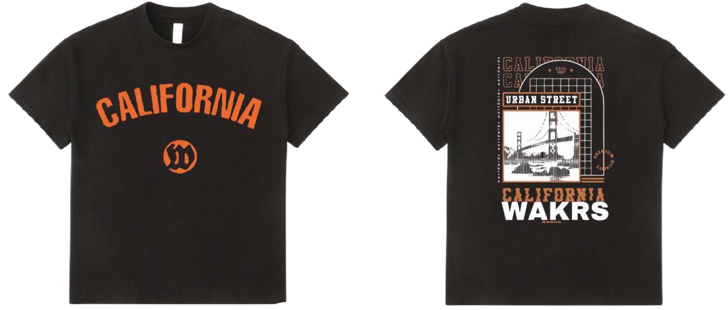 Orange California Graphic Tee